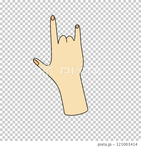 A hand with a fist made of the letter R 121001414