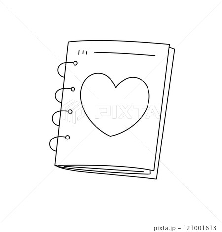 A book with a heart on it 121001613