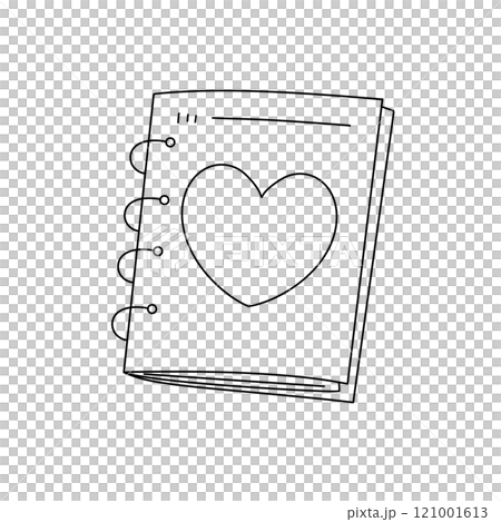 A book with a heart on it 121001613