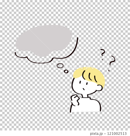 悩み考える女性のイラスト 121002513