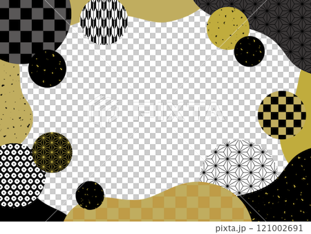 日式圓形波浪日式框/黑色 日式圓形波浪日式框/黑色 121002691