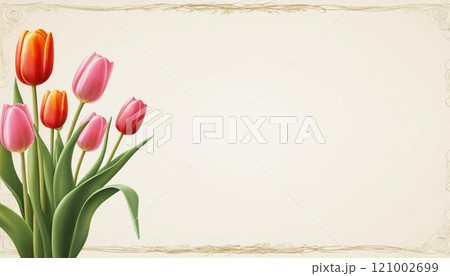 チューリップのメッセージカード チューリップのメッセージカード 121002699