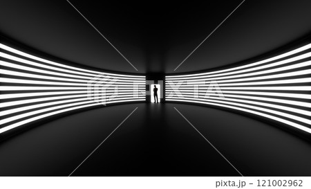 In a futuristic room 121002962
