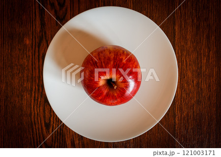 Apple on a plate Apple on a plate 121003171