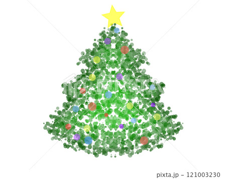 粒子でできたシンプルなクリスマスツリー 粒子でできたシンプルなクリスマスツリー 121003230
