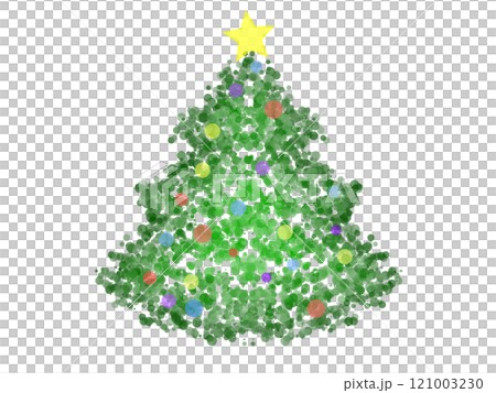 粒子でできたシンプルなクリスマスツリー 粒子でできたシンプルなクリスマスツリー 121003230