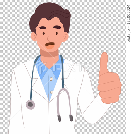 male doctor smiling with thumbs up gesture in medical portrait, healthcare professional showcasing positivity male doctor smiling with thumbs up gesture in medical portrait, healthcare professional showcasing positivity 121003324