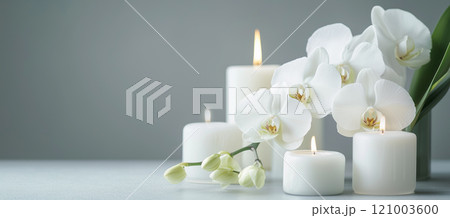 胡蝶蘭とキャンドル 121003600