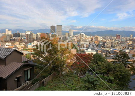 Aerial view of Fukui City from Mt. Asuwa in Fukui Prefecture 121003927