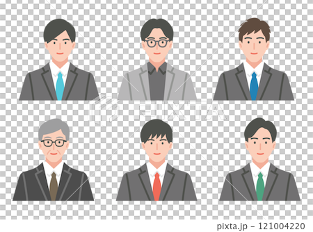 スーツを着た男性の様々な表情 121004220