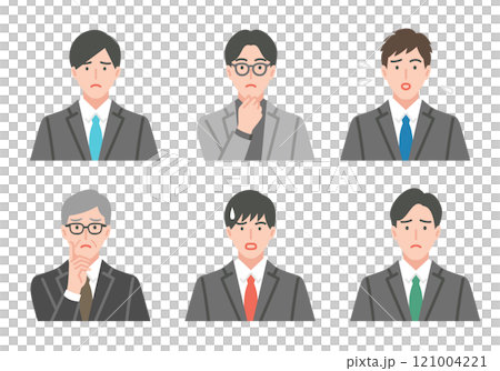 Various expressions of a man in a suit Various expressions of a man in a suit 121004221