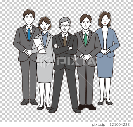 Illustration of businessmen gathering 121004228