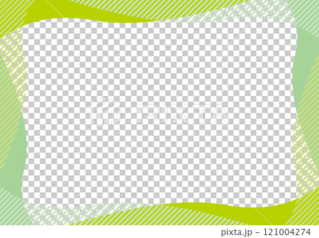 抽象的 黄緑 フレーム 波 ウェーブ	 抽象的 黄緑 フレーム 波 ウェーブ	 121004274