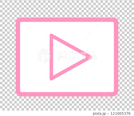Simple pink video icon Simple pink video icon 121005376