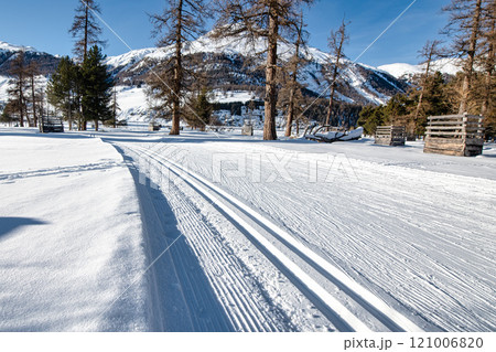 Nordic ski slope with alternating and free technique 121006820