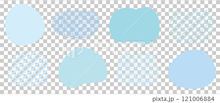 Shapes Abstract shapes Stripes Polka dots Set Blue Light blue 121006884