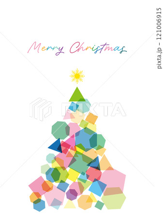幾何学模様のカラフルなクリスマスツリーの背景デザイン 縦構図 幾何学模様のカラフルなクリスマスツリーの背景デザイン 縦構図 121006915