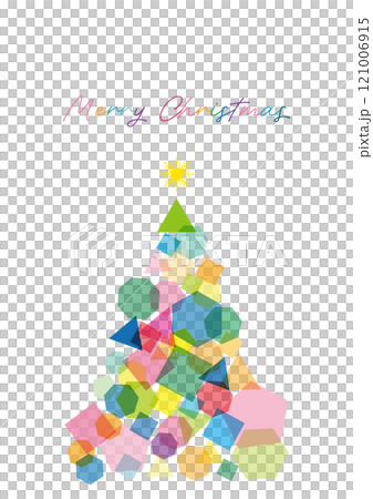 幾何学模様のカラフルなクリスマスツリーの背景デザイン 縦構図 幾何学模様のカラフルなクリスマスツリーの背景デザイン 縦構図 121006915