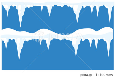 雪と自然の冬イラスト背景素材 雪と自然の冬イラスト背景素材 121007069