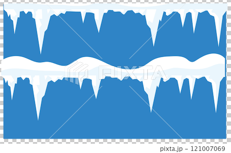 雪と自然の冬イラスト背景素材 雪と自然の冬イラスト背景素材 121007069
