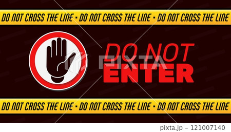 Police warning stripes. Yellow and black tape isolation. Quarantine zone. Prohibition on crossing line. Danger attention. Forbidden entrance. Stop enter. Restricted entry. Vector background 121007140