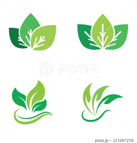 Nature leaf eco green logo icon Nature leaf eco green logo icon 121007258