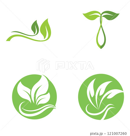 Nature leaf eco green logo icon 121007260