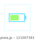 Battery charging icon. Charge level sign. Rechargeable recovery of charge. 121007383