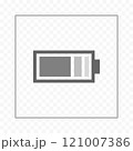 Low battery. Battery charging icon. Charge level sign. 121007386