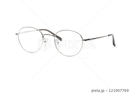 銀色のボストンフレームの眼鏡の画像 121007769