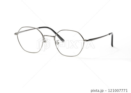 銀色のクラウンパントフレームの眼鏡の画像 121007771