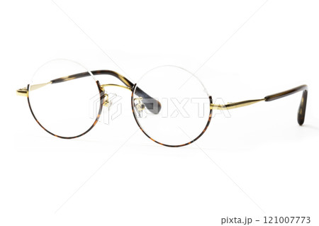 デミブラウンカラーのアンダーリムフレームの眼鏡の画像 デミブラウンカラーのアンダーリムフレームの眼鏡の画像 121007773