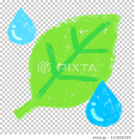 Crayon touch: Simple leaves 121008189