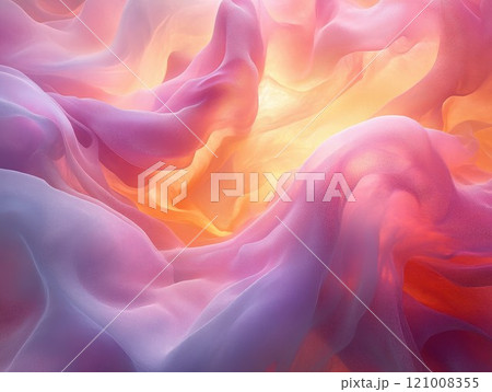 Vibrant sunset clouds in dreamy pastel skies 121008355