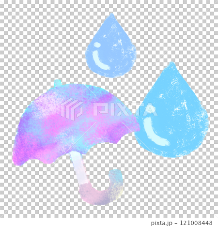 Crayon Touch Umbrella and Rain 121008448