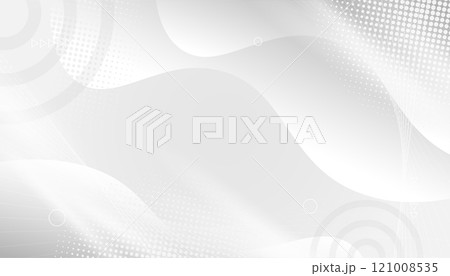 Abstract Monochrome Background with Waves and Dots 121008535
