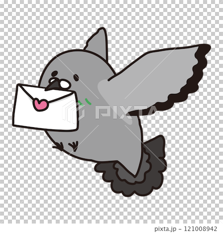 Pigeons carrying love letters Pigeons carrying love letters 121008942