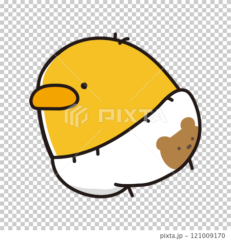 A round chick in a diaper toddling around A round chick in a diaper toddling around 121009170