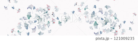 Exquisite Hand Painted Curly Motifs with Foliage 121009235