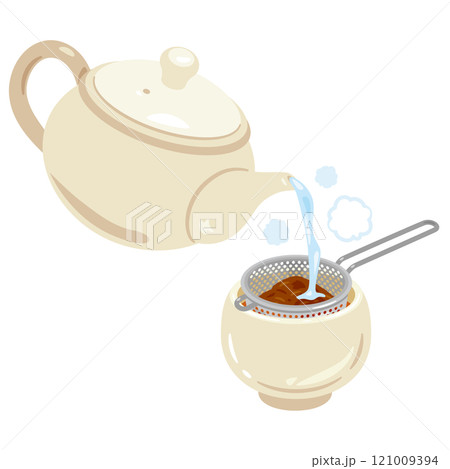 茶漉しを使って淹れられるお茶 121009394