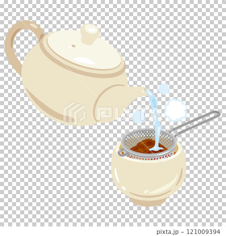 茶漉しを使って淹れられるお茶 121009394