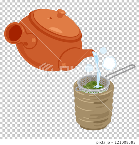 使用濾茶器沖泡綠茶 121009395