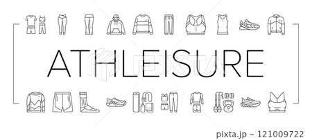 athleisure clothing fashion icons set vector 121009722