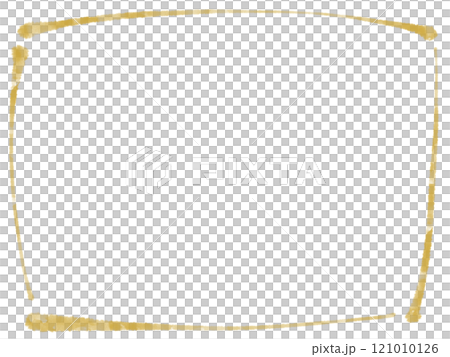 筆書きのシンプルな金色の和風フレーム　上品　華奢 121010126