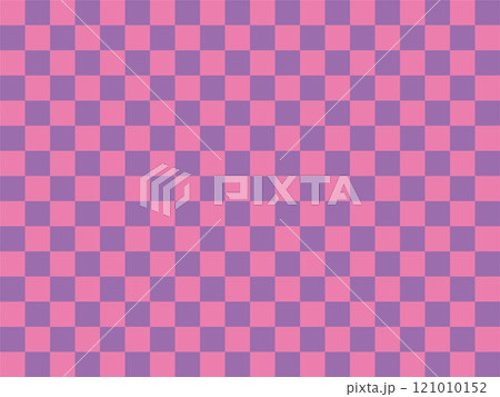 シンプルなライトカラーの市松模様背景素材_紫色×ピンク色 121010152