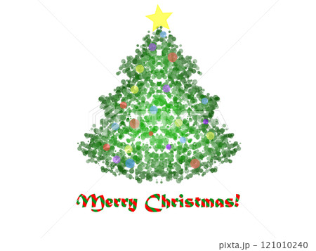 粒子でできたシンプルなクリスマスツリー(文字入り) 粒子でできたシンプルなクリスマスツリー(文字入り) 121010240