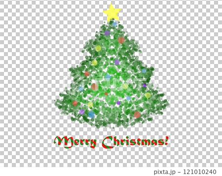 粒子でできたシンプルなクリスマスツリー(文字入り) 粒子でできたシンプルなクリスマスツリー(文字入り) 121010240