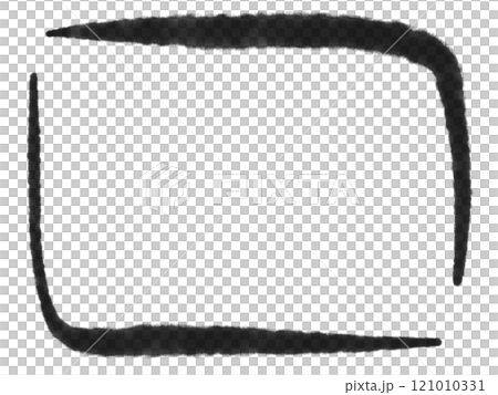 A rounded, square black frame written in Japanese style A rounded, square black frame written in Japanese style 121010331