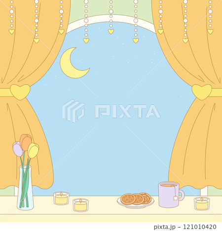 orange window night view frame 1 121010420