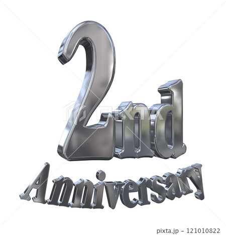 3DCG文字「2nd Anniversary/2周年マークキラキラ」シルバー,銀 3DCG文字「2nd Anniversary/2周年マークキラキラ」シルバー,銀 121010822